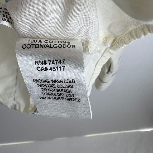 Natural Reflections Top Womens L Floral Stripe Pearl Snap Western Cowgirl Blouse - Picture 8 of 13